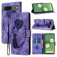 thumbnail image 1 of Feishell Cute Case for Google Pixel 8 Wallet,Magnetic Flip Case Credit Card Slots,Embossed Cat Love Heart,Premium Retro PU Leather, RFID Blocking & Wrist Strap & Kickstand Phone Case,Purple, 1 of 12