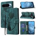 thumbnail image 1 of Feishell Cute Case for Google Pixel 9 Wallet,Magnetic Flip Case Credit Card Slots,Embossed Cat Love Heart,Premium Retro PU Leather, RFID Blocking & Wrist Strap & Kickstand Phone Case,Green, 1 of 12