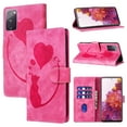 thumbnail image 1 of Feishell Cute Case for Samsung Galaxy S20 FE Wallet, Magnetic Flip Case Credit Card Slots, Embossed Cat Love Heart, Premium Retro PU Leather, RFID Blocking & Wrist Strap & Kickstand Phone Case,Rose, 1 of 11