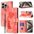 thumbnail image 1 of Feishell Cute Case for iPhone 13 Pro Max Wallet,Magnetic Flip Case Credit Card Slots,Embossed Cat Love Heart,Premium Retro PU Leather, RFID Blocking & Wrist Strap & Kickstand Phone Case,Pink, 1 of 10
