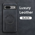 thumbnail image 1 of Feishell Designed for Google Pixel 7A Luxury Premium PU Leather Case [Compatible with Mag-Safe] Shockproof Back Support Magnetic Car Mount Slim Protective Phone Case for Men Women, Black, 1 of 9