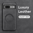 thumbnail image 1 of Feishell Designed for Google Pixel 7A Luxury Premium PU Leather Case [Compatible with Mag-Safe] Shockproof Back Support Magnetic Car Mount Slim Protective Phone Case for Men Women, Gray, 1 of 9