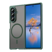 Feishell Designed for Samsung Galaxy Z Fold 7 Magnetic Case,[Compatible with MagSafe] [Military Grade Drop Protection] Slim Translucent Matte Shockproof with Anti-Fingerprint Phone Case,Green