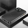 thumbnail image 1 of Feishell Designed for iPhone 15 Pro Max Magnetic Case Compatible with MagSafe with Camera Lens Protector & Secure Lock - Metal Aluminum Alloy Bumper Backplate Shockproof Protection Cover, Grey, 1 of 7