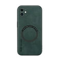 thumbnail image 1 of Feishell Designed for iPhone 16e Luxury Premium PU Leather Case [Compatible with Mag-Safe] Shockproof Back Support Magnetic Car Mount Slim Protective Phone Case for Men Women, Green, 1 of 9
