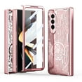 thumbnail image 1 of Feishell Electroplated Case for Samsung Galaxy Z Fold 3, Mechanical Texture Rugged PC Hinge Protection Shockproof Cover with Screen Protector Lens Protection Anti-Scratches Folding Case,Rosegold, 1 of 7