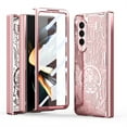 thumbnail image 1 of Feishell Electroplated Case for Samsung Galaxy Z Fold 4, Mechanical Texture Rugged PC Hinge Protection Shockproof Cover with Screen Protector Lens Protection Anti-Scratches Folding Case, Rosegold, 1 of 7