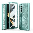 thumbnail image 1 of Feishell Electroplated Case for Samsung Galaxy Z Fold 4, Mechanical Texture Rugged PC Hinge Protection Shockproof Cover with Screen Protector Lens Protection Anti-Scratches Folding Case, Green, 1 of 7