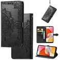 thumbnail image 1 of Feishell Embossed PU Leather Wallet Phone Case for Motorola G Play 4G 2024,Full Protection Magnetic Clasp Flip Stand Card Slots Shockproof Protective Cover with Hand Strap,Black, 1 of 5
