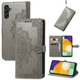 thumbnail image 1 of Feishell Embossed PU Leather Wallet Phone Case for Samsung Galaxy A25 5G,Full Protection Magnetic Clasp Flip Stand Card Slots Shockproof Protective Cover with Hand Strap,Gray, 1 of 6