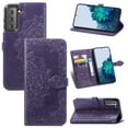 thumbnail image 1 of Feishell Embossed PU Leather Wallet Phone Case for Samsung Galaxy S23 Plus 6.6 inch,Full Protection Magnetic Clasp Flip Stand Card Slots Shockproof Protective Cover with Hand Strap,Purple, 1 of 17