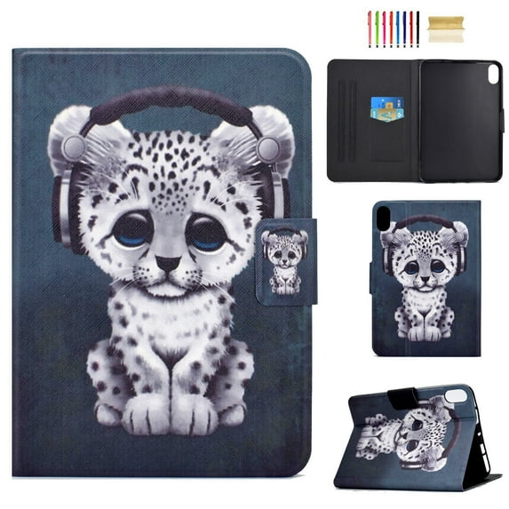 Feishell Fit for Apple iPad 10th Generation 10.9 inch 2022 Smart Case Support Auto Sleep Wake,Ultra Thin Pattern PU Leather Shockproof Folio Flip Stand Card Slots Protective Cover,Leopard
