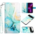 thumbnail image 1 of Feishell Fit for Google Pixel 7 Wallet Case with Wrist Strap,Stylish Marble Pattern Premium PU Leather Folio Flip Credit Card Slots Kickstand Shockproof Protective Phone Cover,C, 1 of 6