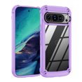 thumbnail image 1 of Feishell Fit for Google Pixel 9 Pro XL Clear Case,Support Wireless Charging,Fall Protection Back PC Transparent TPU Frame Plating Button Lightweight Slim Phone Case,Purple, 1 of 9