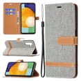 thumbnail image 1 of Feishell Fit for Samsung Galaxy A15 Phone Case with Wrist Strap,Cloth Texture PU Leather Shockproof Anti-Scratch Magnetic Flip Stand Card Slots Wallet Phone Case,Gray, 1 of 8