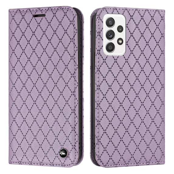 Feishell Fit for Samsung Galaxy A23 4G Wallet Case with RFID Blocking Protection Card Slots,Shockproof Luxury PU Leather Magnetic Closure Flip Kickstand Anti-Scratch Full Protection Phone Case,Purple