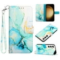 thumbnail image 1 of Feishell Fit for Samsung Galaxy A25 5G Wallet Case with Wrist Strap,Stylish Marble Pattern Premium PU Leather Folio Flip Credit Card Slots Kickstand Shockproof Protective Phone Cover,C, 1 of 6