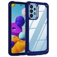 thumbnail image 1 of Feishell Fit for Samsung Galaxy A52 5G Clear Case,Support Wireless Charging,Fall Protection Back PC Transparent TPU Frame Plating Button Lightweight Slim Phone Case,Blue, 1 of 9
