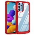 thumbnail image 1 of Feishell Fit for Samsung Galaxy A52 5G Clear Case,Support Wireless Charging,Fall Protection Back PC Transparent TPU Frame Plating Button Lightweight Slim Phone Case,Red, 1 of 9