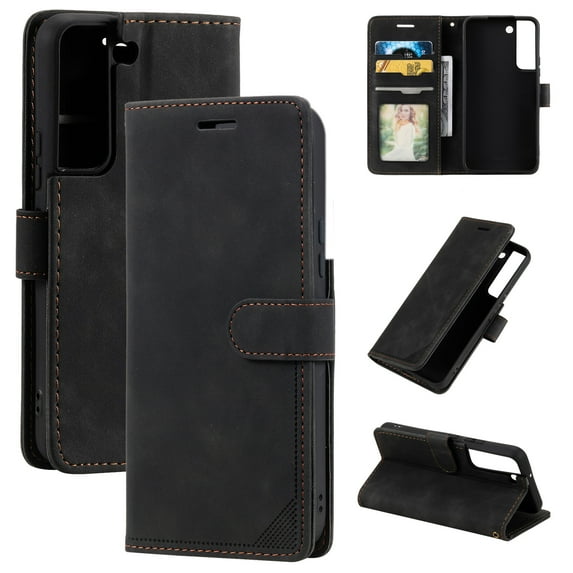 Feishell Fit for Samsung Galaxy S23 FE 6.4 inch Flip Wallet Case with RFID Blocking Credit Card Slots & Kickstand,Durable PU Leather Magnetic Clasp Folio Shockproof Slim Phone Case,Black
