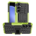 thumbnail image 1 of Feishell Fit for Samsung Galaxy S24 Case,Bulit-in Kickstand,Shockproof Hybrid Dual Layer Hard PC + Soft TPU Honeycomb Texture Non-slip Phone Case Cover,Green, 1 of 8