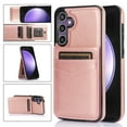 thumbnail image 1 of Feishell Fit for Samsung Galaxy S25 Phone Case with ID Credit Card Slots,Shockproof Premium PU Leather Magnetic Buckle Vertical & Horizontal Kickstand Back Flip Wallet Protective Cover,Rosegold, 1 of 6