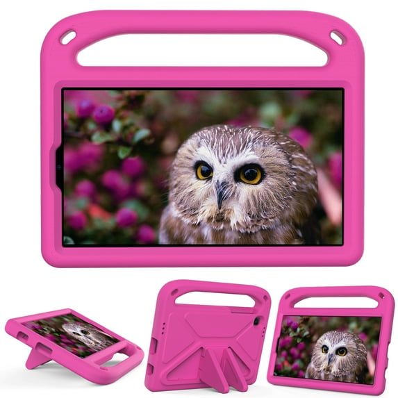 Feishell Fit for Samsung Galaxy Tab A7 Lite 8.7" (2021) SM-T220/T225 Kids Friendly EVA Shockproof Protective Case,with Pencil Holder,Portable Child Proof Handle Kickstand Durable Case Cover,Rose
