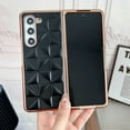 thumbnail image 1 of Feishell Fit for Samsung Galaxy Z Fold 6 Phone Case,Stylish Plating Ultra Thin Shockproof Luxury PU Leather Drop Protection Hard PC Bumper Anti-Scratch Phone Cover,Black, 1 of 8