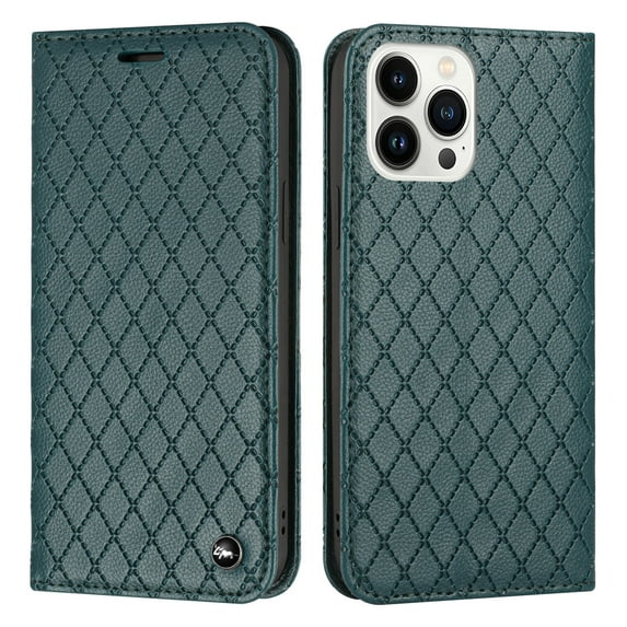 Feishell Fit for iPhone 14 Pro Max Wallet Case with RFID Blocking Protection Card Slots,Shockproof Luxury PU Leather Magnetic Closure Flip Kickstand Anti-Scratch Full Protection Phone Case,Green