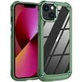 thumbnail image 1 of Feishell Fit for iPhone 15 Clear Case,Support Wireless Charging,Fall Protection Back PC Transparent TPU Frame Plating Button Lightweight Slim Phone Case,Armygreen, 1 of 8