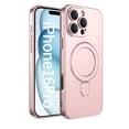 thumbnail image 1 of Feishell Fit for iPhone 16 Pro Magnetic Case Compatible with Magsafe,Shockproof Slim Invisible Ring Holder Kickstand Support Car Mount Camera Lens Film Protection Phone Case,Pink, 1 of 7