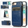 thumbnail image 1 of Feishell Fit for iPhone 7/8/SE 2020/SE 2022 Case with Credit Card Slots,Shockproof Premium PU Leather Magnetic Buckle Vertical & Horizontal Kickstand Back Flip Wallet Protective Phone Cover,Darkblue, 1 of 7