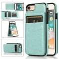 thumbnail image 1 of Feishell Fit for iPhone 7/8/SE 2020/SE 2022 Phone Case with Credit Card Slots,Shockproof Premium PU Leather Magnetic Buckle Vertical & Horizontal Kickstand Back Flip Wallet Protective Phone Cover,Mint, 1 of 7