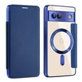 thumbnail image 1 of Feishell Flip Case for Google Pixel 9 Pro XL with Camera Lens Protect Film,Magnetic Closure PU Leather Folio Case with RFID Blocking Card Slots Luxury Plating Transparent Phone Cover,Darkblue, 1 of 8