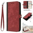 thumbnail image 1 of Feishell Flip Case for Samsung Galaxy Note 20 Ultra 6.9 Inch Wallet Case, Luxury Classic PU Leather Wrist Strap Soft Silicone Shockproof Case with Magnetic Clasp Card Slots Kickstand Cover,Red, 1 of 8
