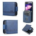 thumbnail image 1 of Feishell Flip Case for Samsung Galaxy Z Flip 6,Premium PU Leather Magnetic Closure Folio Credit Card Slots Wallet Shockproof Anti-Scratch Stand Phone Case,Blue, 1 of 9