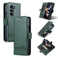 thumbnail image 1 of Feishell Flip Case for Samsung Galaxy Z Fold 6,Premium PU Leather Magnetic Closure Folio Credit Card Slots Wallet Shockproof Anti-Scratch Stand Phone Case,Darkgreen, 1 of 10
