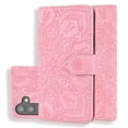 thumbnail image 1 of Feishell Flip Wallet Case for Samsung Galaxy S24, Magnetic Clasp Folio Shockproof Embossed Pattern PU Leather Magnetic Clasp Folio Protective Phone Cover with Kickstand & Card Slots,Pink, 1 of 7