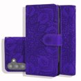 thumbnail image 1 of Feishell Flip Wallet Case for Samsung Galaxy S24 Plus, Magnetic Clasp Folio Shockproof Embossed Pattern PU Leather Magnetic Clasp Folio Protective Phone Cover with Kickstand & Card Slots,Purple, 1 of 7