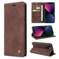 thumbnail image 1 of Feishell Flip Wallet Case for iPhone 15, Vintage PU Leather Magnetic Folio Cover with Card Holder Kickstand - TPU Shockproof Durable Full Body Protection Phone Case, Coffee, 1 of 8