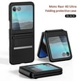 thumbnail image 1 of Feishell Folding Case for Motorola Razr 40 Ultra with Soft Belt Hinge Protection Phone Cover, Luxury Colors Ultra Slim Lightweight Rugged PC Shockproof Thin Fit Case for Motorola Razr 40 Ultra,Black, 1 of 7