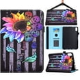 thumbnail image 1 of Feishell Folio Case for iPad 10th Gen 10.9" 2022,Pattern PU Leather Multi Angle Viewing Stand Slim Fit Smart Cover with Card Slots,Auto Sleep / Wake Shockproof Protective Case,F, 1 of 10