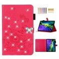 thumbnail image 1 of Feishell Folio Case for iPad 10th Gen 10.9" 2022,with Pencil Holder,Slim Fit Butterfly Embossed Pattern PU Leather Bling Glitter Diamond Flip Holder ID Credit Card Slots Protective Cover,Rose, 1 of 5