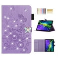 thumbnail image 1 of Feishell Folio Case for iPad 10th Gen 10.9" 2022,with Pencil Holder,Slim Fit Butterfly Embossed Pattern PU Leather Bling Glitter Diamond Flip Holder ID Credit Card Slots Protective Cover,Purple, 1 of 5