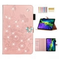 thumbnail image 1 of Feishell Folio Case for iPad 10th Gen 10.9" 2022,with Pencil Holder,Slim Fit Butterfly Embossed Pattern PU Leather Bling Glitter Diamond Flip Holder ID Credit Card Slots Protective Cover,Rosegold, 1 of 5