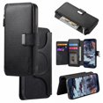 thumbnail image 1 of Feishell For Samsung S21 Wallet [Support Magsafe Charger] Magnetic Detachable Flip Leather Phone Case with Card Slots[RFID Blocking], Zipper Bag, Kick-Stand For Samsung Galaxy S21, Black, 1 of 9