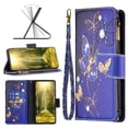 thumbnail image 1 of Feishell Galaxy A03 Core Case Zipper Purse Embossed Pattern Premium Leather Wallet Cover Flip Stand Card Slots Holder Magnetic with Wrist Strap Case for Samsung Galaxy A03 Core , Purple Butterfly, 1 of 6