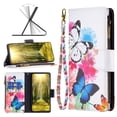thumbnail image 1 of Feishell Galaxy A13 4G Case Zipper Purse Embossed Pattern Premium Leather Wallet Cover Flip Stand Card Slots Holder Magnetic with Wrist Strap Case for Samsung Galaxy A13 4G , Two Butterfly, 1 of 6
