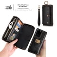 thumbnail image 1 of Feishell Galaxy S20 Ultra Wallet Case, Multi-Functional Premium Leather Folio Removable Cover with Zip Purse ID Credit Card Holder & Detachable Magnetic Case For Samsung Galaxy S20 Ultra, Black, 1 of 9