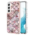 thumbnail image 1 of Feishell for Galaxy S22 Plus Case, [Raised Lip Screen Drop Protection] Marble Shockproof Protective Slim Glossy Stylish TPU Durable Phone Cover For Samsung Galaxy S22 Plus, Powder Flake, 1 of 5